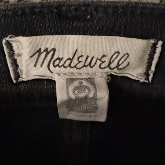 Madewell Stovepipe High-Rise Straight Leg Jeans in Washed Black. Size 31T. - Picture 3 of 11